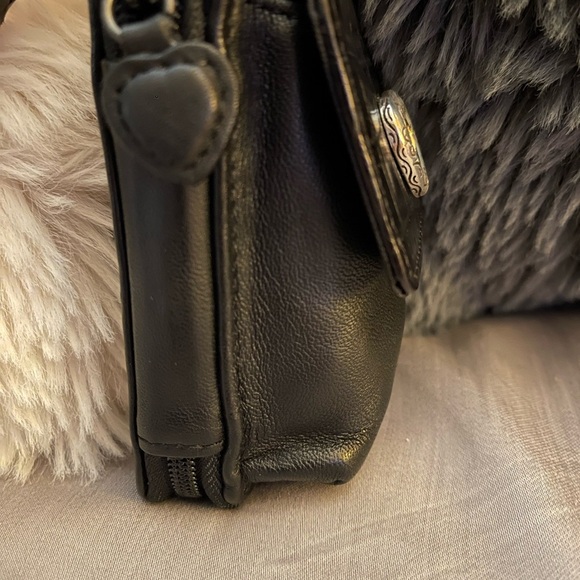 Brighton Black Croc-Embossed Heart Clutch - Picture 4 of 7